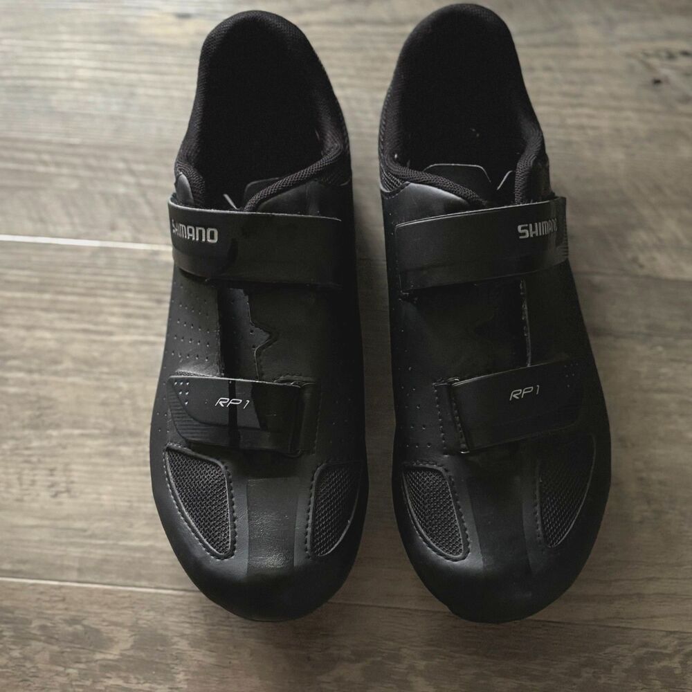 Shimano RP1 Road Cycling Bike Shoes Black SPD-SL 3 Bolt US 11.2 Adjustable